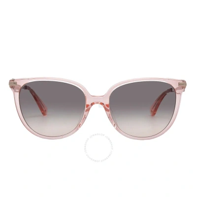 Kate Spade Grey Shaded Pink Cat Eye Ladies Sunglasses Kristina/g/s 035j/ff 54 In Grey / Ink / Pink