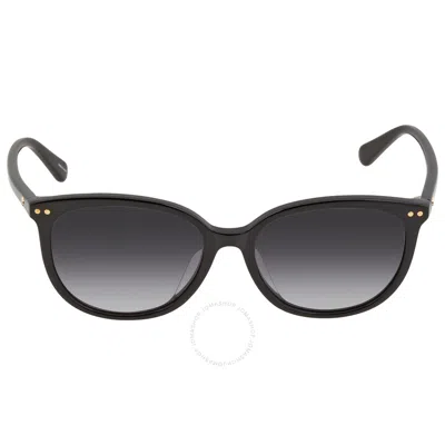 Kate Spade Grey Shaded Round Ladies Sunglasses Alina/f/s 0807/9o 55 In Black / Grey