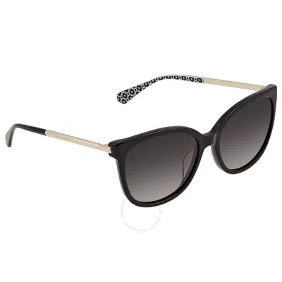 Kate Spade Grey Square Ladies Sunglasses Britton/g/s 0807/wj 55 In Black
