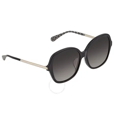 Kate Spade Grey Square Ladies Sunglasses Kaiya/f/s 0807/wj 57 In Black