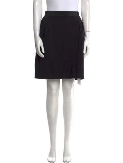 Pre-owned Kate Spade Grosgrain Trim Knee-length Skirt In Black
