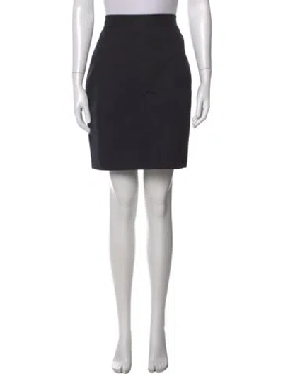 Pre-owned Kate Spade Grosgrain Trim Mini Skirt In Black