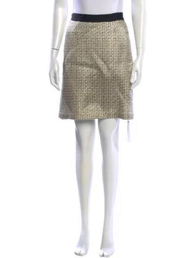 Pre-owned Kate Spade Grosgrain Trim Mini Skirt In Brown