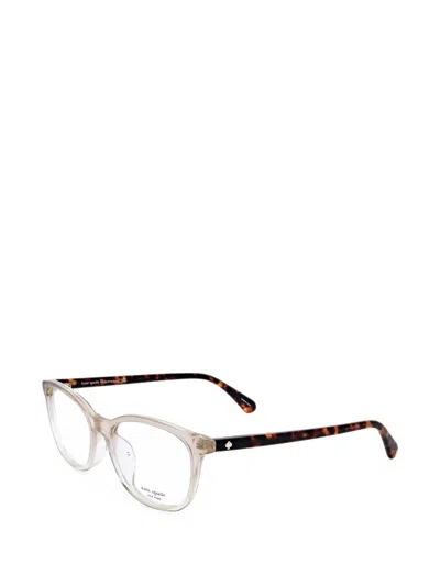 Kate Spade Haisley Rectangle-frame Glasses In Neutral