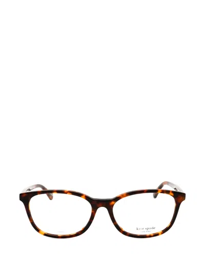 Kate Spade Haisley Tortoiseshell-effect Oval-frame Glasses In Multi