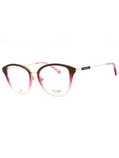 Kate Spade Hallie/g Eyeglasses In 059i 00 - Brw Shd Pink/clear Demo Lens