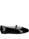 Kate Spade Halo Buckle-strap Ballet Flats In Black