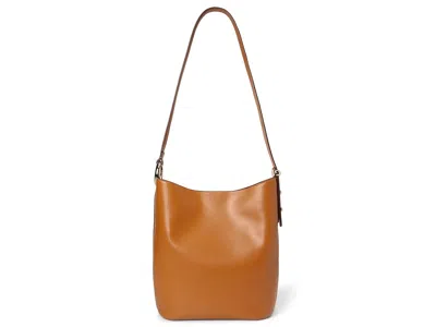 Kate Spade Halo Fine Grain Leather Bucket Handbags Baked Amber: One Size In Brown