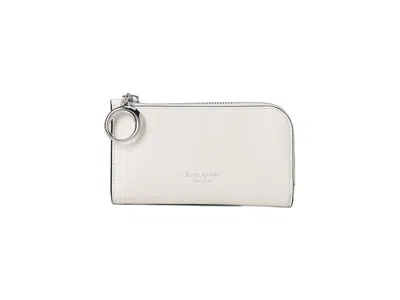Kate Spade Halo Fine Grain Leather Small Slim Bifold Wallet Wallet Handbags Cream: One Size In White