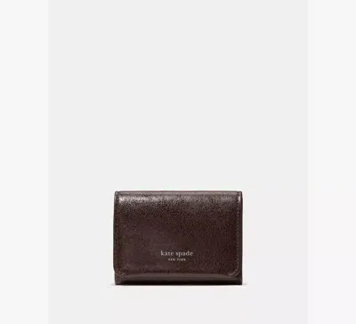 Kate Spade Halo Glazed Card Case Trifold Wallet In Brown