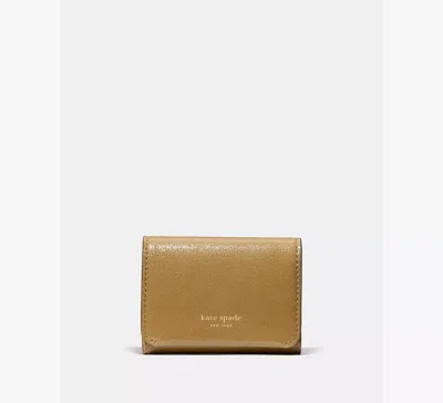 Kate Spade Halo Glazed Card Case Trifold Wallet In Green