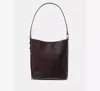 Kate Spade Halo Glazed Leather Bucket Bag In Brown