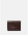 Kate Spade Halo Glazed Leather Card Case Trifold Wallet In Brown