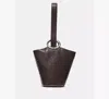 Kate Spade Halo Glazed Leather Mini Bucket Bag In Brown