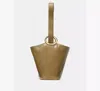 Kate Spade Halo Glazed Leather Mini Bucket Bag In Green