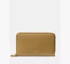 Kate Spade Halo Glazed Zip Around Wallet In Green
