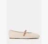 Kate Spade New York Halo Genuine Shearling Mary Jane Flat In Neutral