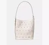 Kate Spade Halo Studded Bucket Bag In White
