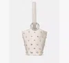 Kate Spade Halo Studded Mini Bucket Bag In White