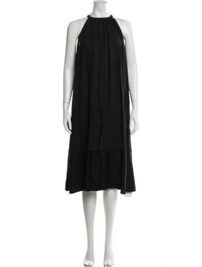 Pre-owned Kate Spade Halterneck Midi Length Dress In Black