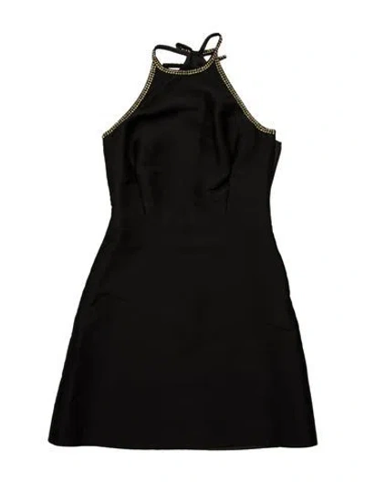 Pre-owned Kate Spade Halterneck Mini Dress In Black