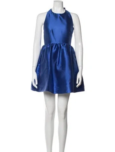 Pre-owned Kate Spade Halterneck Mini Dress In Blue