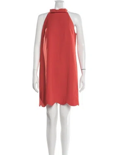 Pre-owned Kate Spade Halterneck Mini Dress In Orange