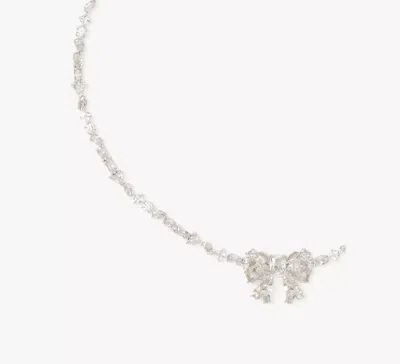 Kate Spade Happily Ever After Statement Tennis Necklace In Clear/silver