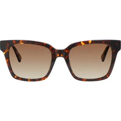 Kate Spade Harlow 55mm Polarized Gradient Square Sunglasses In White