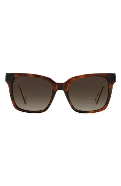 Kate Spade Harlow Gs 55mm Gradient Polarized Square Sunglasses In 0086-ha