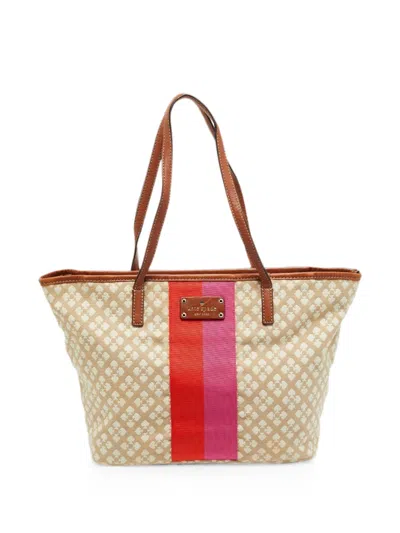 Pre-owned Kate Spade Harmony Logo-print Tote Bag In Neutral