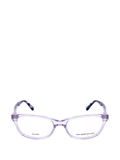 Kate Spade Hazen Rectangle-frame Glasses In Purple