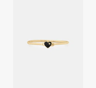 Kate Spade Heart And Spade Thin Bangle In Black