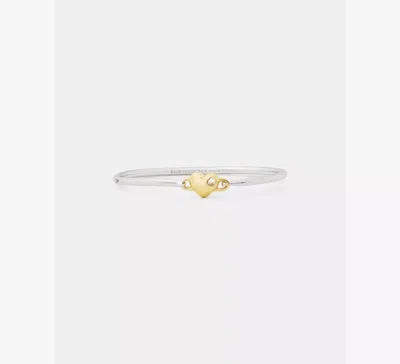 Kate Spade Heart And Spade Thin Bangle In Mixed Metal