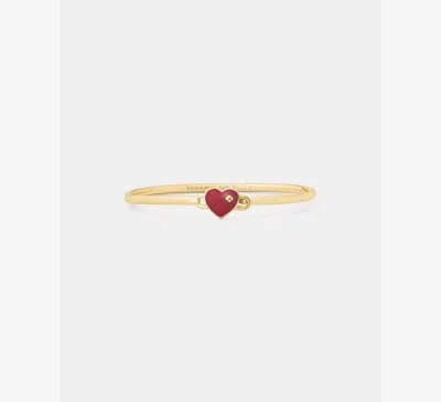 Kate Spade Heart And Spade Thin Bangle In Red
