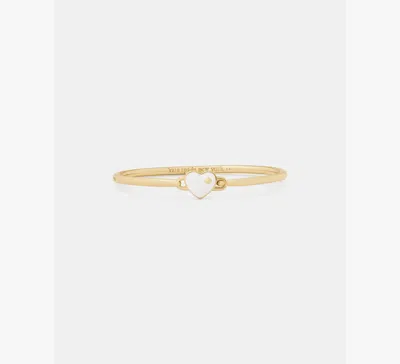 Kate Spade Heart And Spade Thin Bangle In White