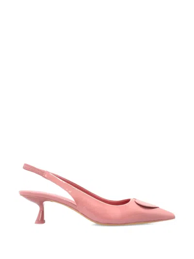 Kate Spade Heart-detail Heeled Pumps In Pink
