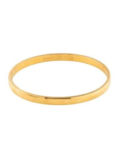 Pre-owned Kate Spade 'heart Of Gold' Idiom Bangle Bracelet, 8" In Multi