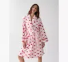 Kate Spade New York Love Long Sleeve Robe In Pink