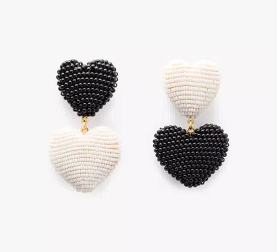 Kate Spade Heart You Beaded Double Drop Earrings In Multi Neutral