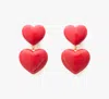 Kate Spade Heart You Double Drop Earrings In Red
