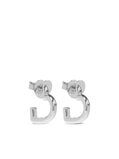 Kate Spade Heart You Hoop Earrings In Silver