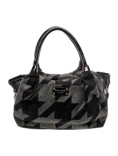 Pre-owned Kate Spade Hearthstone Houndstooth Flannel Stevie In Multi