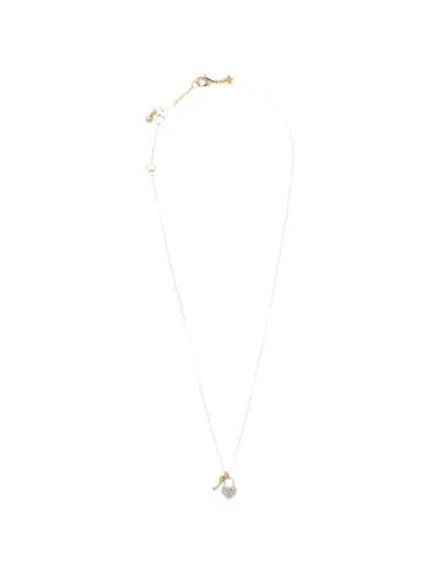 Kate Spade Heart-lock Key Necklace In Gold