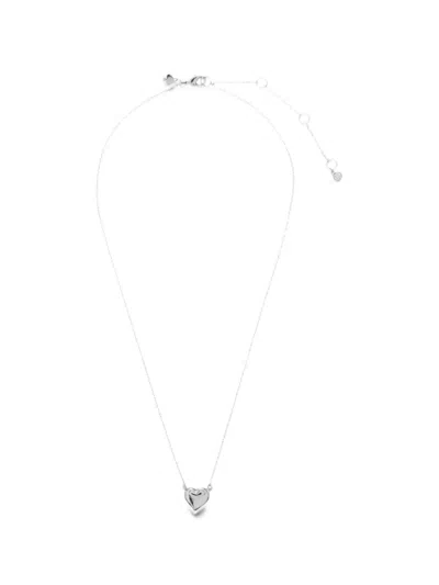 Kate Spade Heart-pendant Necklace In Silver