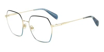 Kate Spade Helka 2/g/t Asian Fit Etj Women's Glasses Blue Size 53 - Free Lenses - Blue Light Block Available In Gold