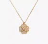 Kate Spade Heritage Bloom Mini Pendant In Clear/gold