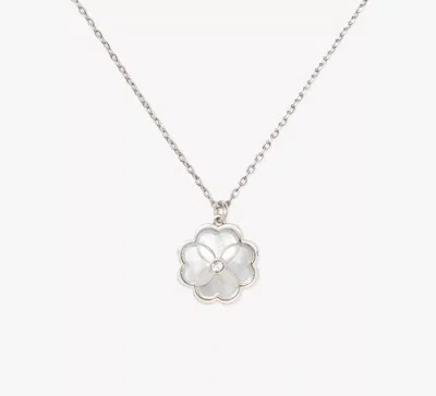 Kate Spade Heritage Bloom Pendant In Metallic