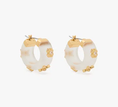 Kate Spade Heritage Bloom Small Hoops In Gold