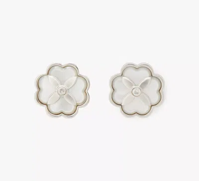 Kate Spade Heritage Bloom Studs In Metallic